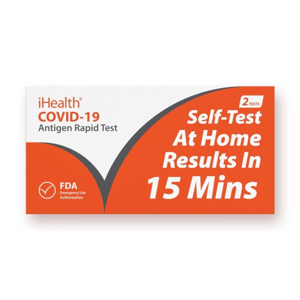 iHealth COVID-19 Antigen Rapid Test, 90 Packs, 180 Tests Total, Results in 15 Minutes with Non-invasive Nasal Swab, Easy to Use & No Discomfort - Image 2