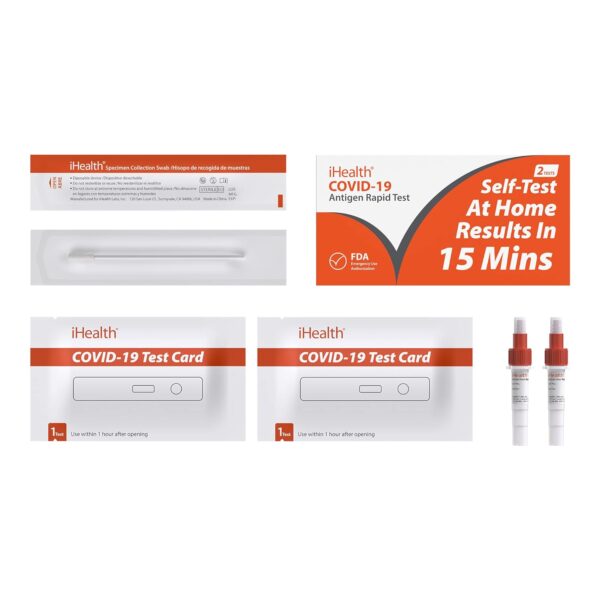 iHealth COVID-19 Antigen Rapid Test, 90 Packs, 180 Tests Total, Results in 15 Minutes with Non-invasive Nasal Swab, Easy to Use & No Discomfort - Image 8