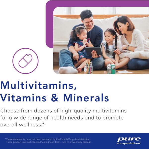 Pure Encapsulations O.N.E. Multivitamin - Once Daily Multivitamin with Antioxidant Complex Metafolin, CoQ10, and Lutein to Support Vision, Cognitive Function, and Cellular Health* - 60 Capsules - Image 7