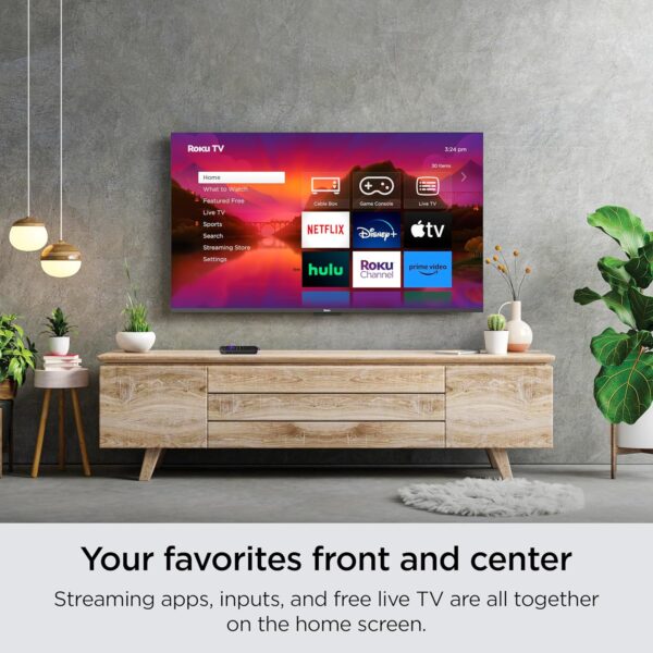 Roku 55" Plus Series 4K Dolby Vision HDR10+ QLED Smart RokuTV with Voice Remote Pro, Striking 4K Resolution, Automatic Brightness, Dolby Vision and HDR10+ - Image 4