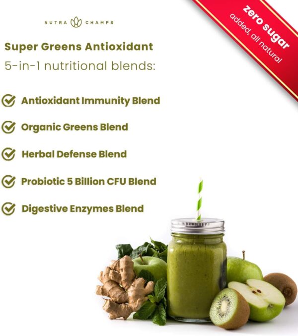 NutraChamps Super Greens Powder and Super Greens Antioxidant Powder Bundle - Image 6