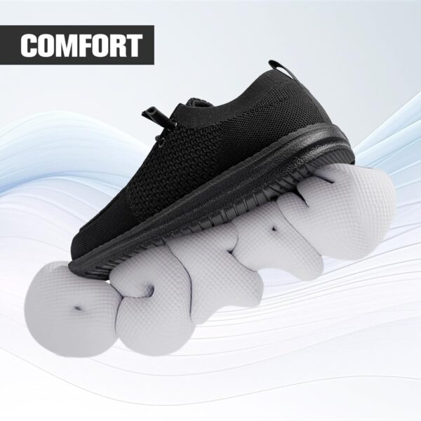 LARNMERN Slip On Steel Toe Shoes Men Lightweight Comfortable Lounging Walking Sneakers Steel Toe Loafers - Image 7