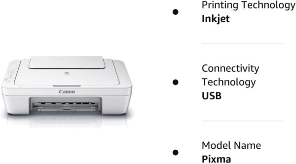 Canon PIXMA MG2522 All-in-One Color Inkjet Personal Printer, 3-in-1 Print, Scanner & Copier, Home Business Office, White + Accessories - Image 7