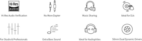 OneOdio Wired Over Ear Headphones Studio Monitor & Mixing DJ Stereo Headsets with 50mm Neodymium Drivers and 1/4 to 3.5mm Jack for AMP Computer Recording Podcast Keyboard Guitar Laptop - Black - Image 9