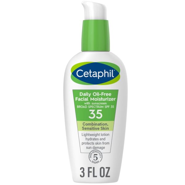 Cetaphil Face Moisturizer, Daily Oil Free Facial Moisturizer with SPF 35, For Dry or Oily Combination Sensitive Skin, Fragrance Free Face Lotion (Packaging May Vary) - Image 2