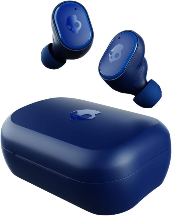 Skullcandy Grind In-Ear Wireless Earbuds, 40 Hr Battery, Skull-iQ, Alexa Enabled, Microphone, Works with iPhone Android and Bluetooth Devices - Dark Blue/Green - Image 2