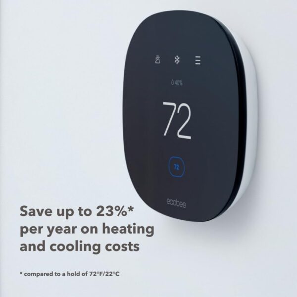 ecobee3 Lite Smart Thermostat - Programmable Wifi Thermostat - Works with Siri, Alexa, Google Assistant - Energy Star Certified - DIY Install, Black - Image 4