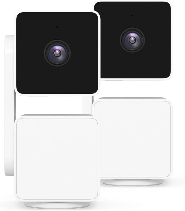 WYZE Cam Pan v3 Indoor/Outdoor IP65-Rated 1080p Pan/Tilt/Zoom Wi-Fi Smart Home Security Camera with Color Night Vision, 2-Way Audio, Compatible with Alexa & Google Assistant, White, 2-Pack - Image 2