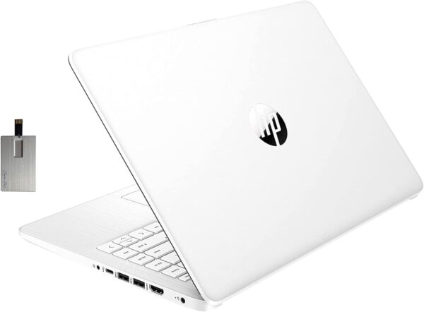 HP 14 Laptop, Intel Celeron N4020, 4 GB RAM, 64 GB Storage, 14-inch HD Touchscreen, Windows 11 Home, Thin & Portable, 4K Graphics, One Year of Microsoft 365 (14-dq0080nr, Snowflake White) - Image 2