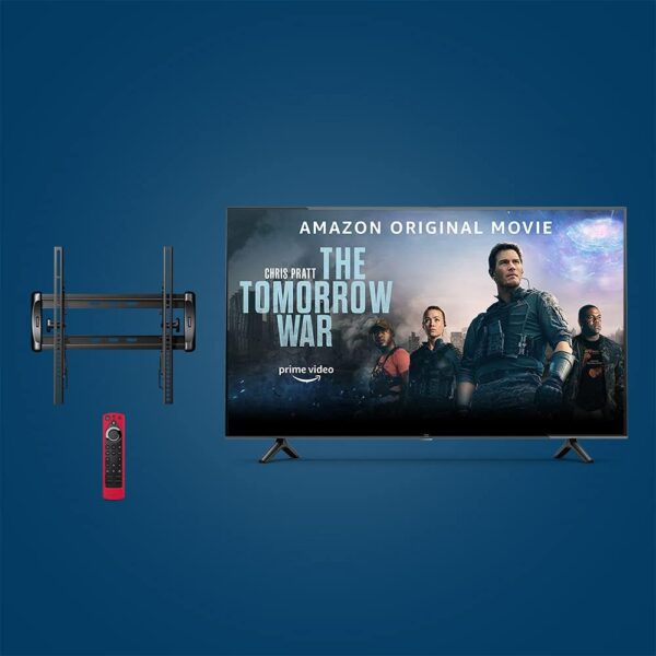 Amazon Fire TV 43" 4-Series 4K UHD smart TV bundle with Universal Tilting Wall Mount and Red Remote Cover - Image 3