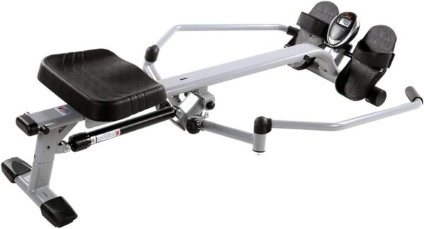 Sunny Health & Fitness Smart Compact Full Motion Rowing Machine, Full-Body Workout, Low-Impact, Extra-Long Rail, 350 LB Weight Capacity and Optional SunnyFit® App Enhanced Connectivity - Image 7