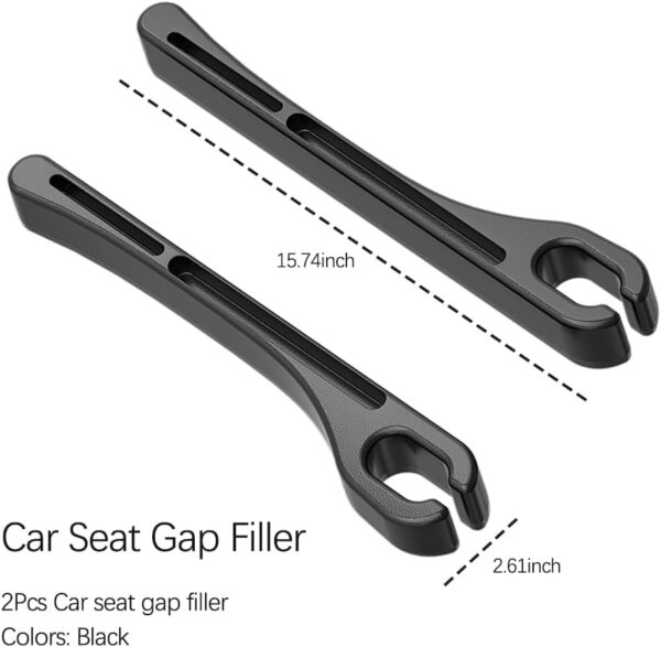 2PCS Car Seat Gap Filler Organizer with Phone Holder,[Upgrade Version] Car Seat Gap Organizer for Prevent Falling,Essential Car Accessories Car Side Seat Gap Filler (Black) - Image 3