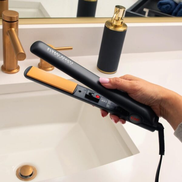 CHI Original Ceramic Flat Iron, Flat Iron For A Smooth Finish, Ceramic Floating Plates, Quick Heat Up, Analog On/Off Switch, 1" Iron Black - Image 5