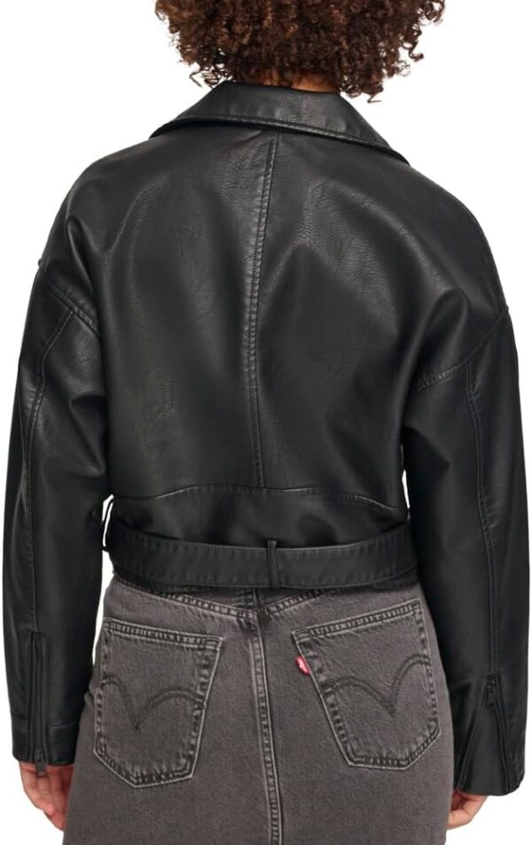 Levi's Women's Faux Leather Cropped Moto Jacket - Image 5