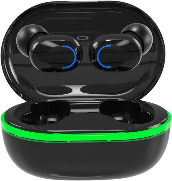 Wireless Earbuds Bluetooth 5.3 in Ear - Lightweight Mini Headphones Built in Microphone - IPX4 Waterproof Premium Sound Headset with Charging Case Black for Sport - Image 3