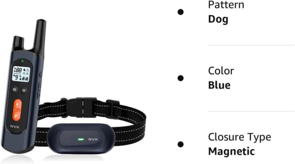 NVK Shock Collar, Dog Training Collar with Remote for Medium Large Dogs, Rechargeable Dog Shock Collar with Shock, Vibration, Beeps Modes, IPX7 Waterproof, Range up to 1600Ft - Image 9