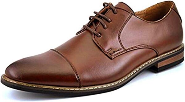 Bruno Moda Italy Men's Prince Classic Modern Formal Oxford Wingtip Lace Up Dress Shoes - Image 2