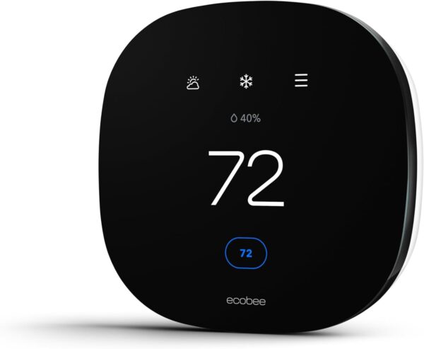 ecobee3 Lite Smart Thermostat - Programmable Wifi Thermostat - Works with Siri, Alexa, Google Assistant - Energy Star Certified - DIY Install, Black - Image 2