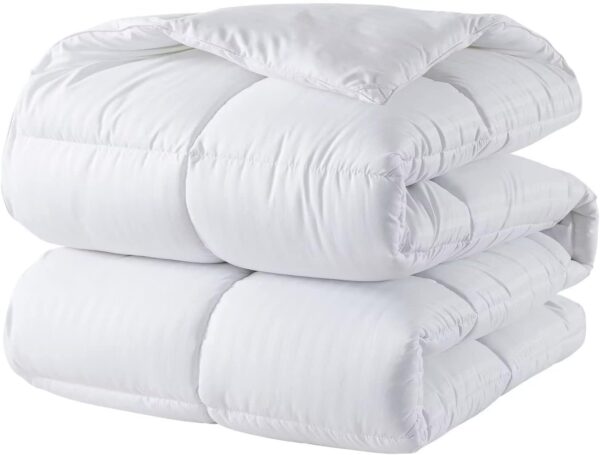 DOWNCOOL Comforters Queen Size, Duvet Insert, White All Season Duvet, Lightweight Quilt, Down Alternative Hotel Comforter with Corner Tabs (White, Queen 88x92 Inches) - Image 9