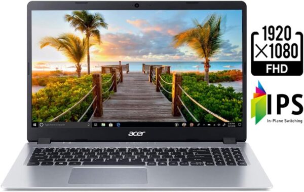 Acer Aspire 5 Slim Laptop, 15.6 inches Full HD IPS Display, AMD Ryzen 3 3200U, Vega 3 Graphics, 4GB DDR4, 128GB SSD, Backlit Keyboard, Windows 10 in S Mode, A515-43-R19L, Silver - Image 4