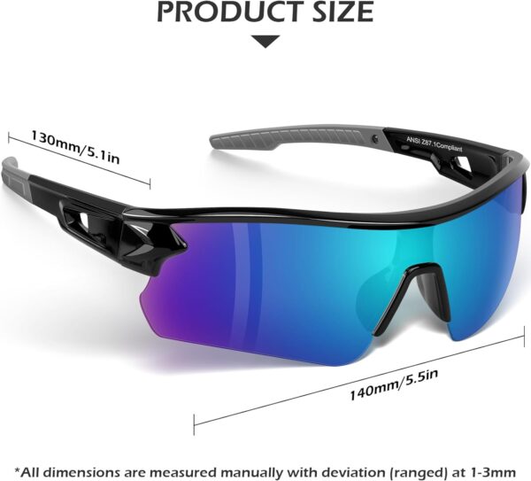 6 Pack Safety Glasses for Men Women, ANSI Z87.1 Work Glasses Anti Scratch Protective Eyewear with UV400 Protection - Image 3