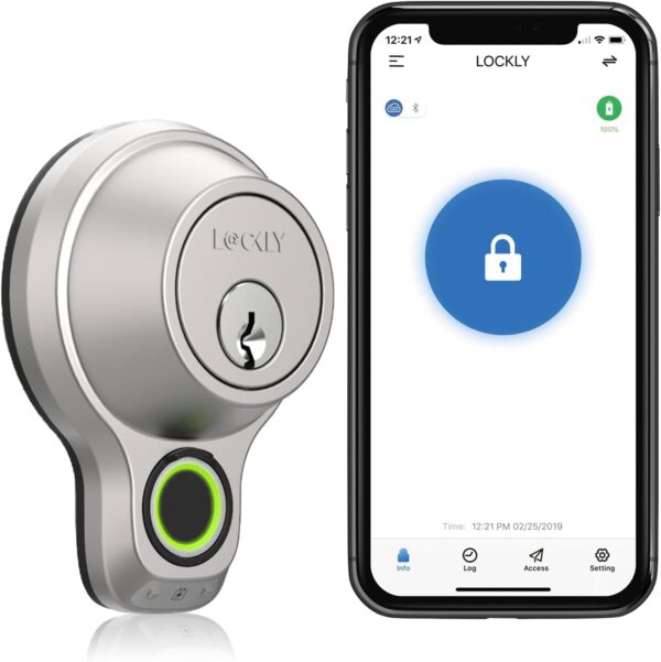 Lockly Flex Touch Smart Lock - Secure Keyless Entry with Fingerprint Recognition, Bluetooth Connectivity, and Smartphone Control - Enhanced Home Security Solution - Image 10