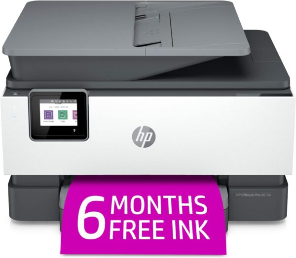 HP OfficeJet Pro 9015e Wireless Color All-in-One Printer with 6 Months Free Ink (1G5L3A) (Renewed Premium), Gray - Image 2