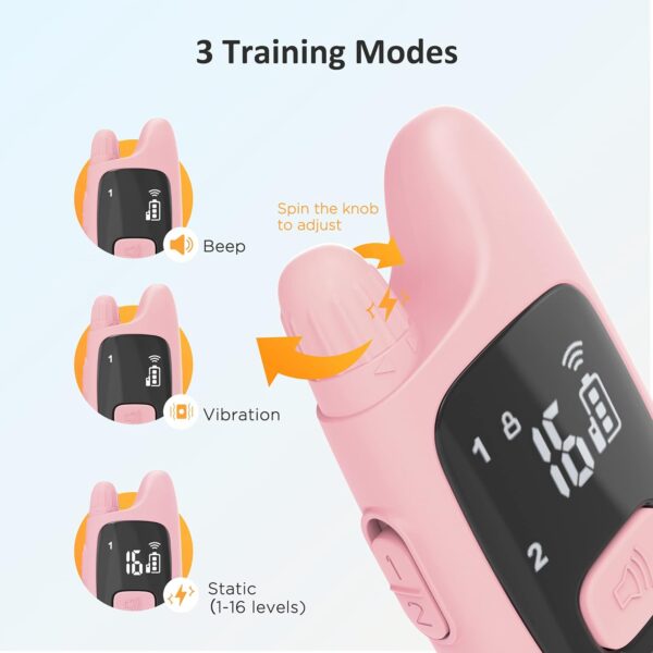 PATPET Dog Shock Collar with Remote - Waterproof Dog Training Collar for Small Medium Large Dogs with Beep, Vibration and 16 Static Levels Shock - Image 4