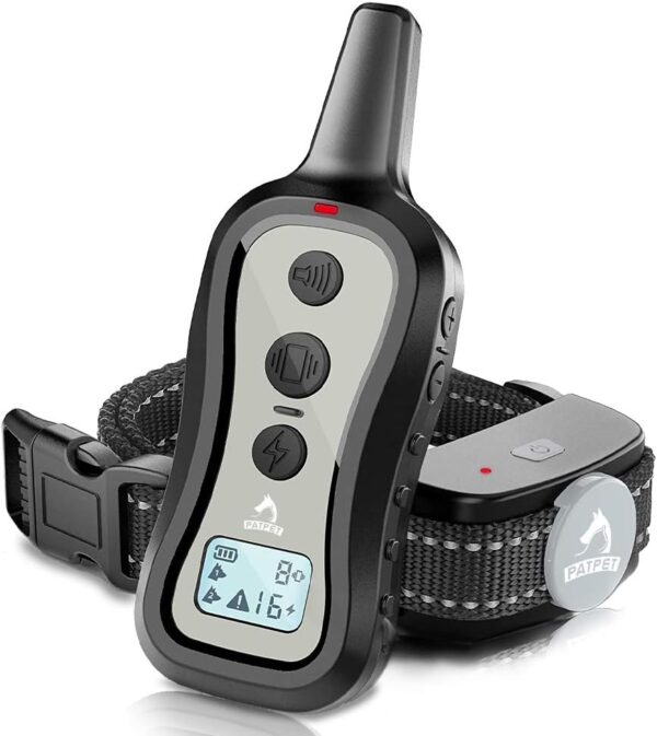 PATPET Dog Training Collar Shock Collar with Remote - 3 Training Modes, Beep, Vibration and Shock, Up to 1000 ft Remote Range, Rainproof for Small Medium Large Dogs - Image 2