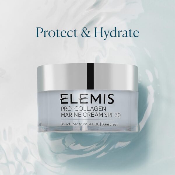 ELEMIS Pro-Collagen Marine Cream SPF 30, Lightweight Anti-Wrinkle Daily Face Moisturizer Firms, Smoothes, Hydrates, & Delivers Sun Protection - Image 4