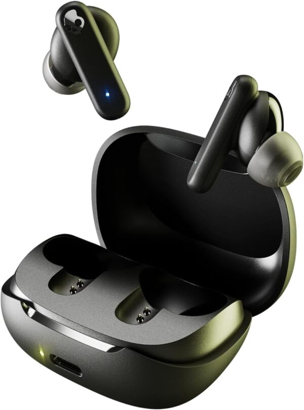 Skullcandy Smokin' Buds In-Ear Wireless Earbuds, 20 Hr Battery, 50% Renewable Plastics, Microphone, Works with iPhone Android and Bluetooth Devices - Black - Image 2