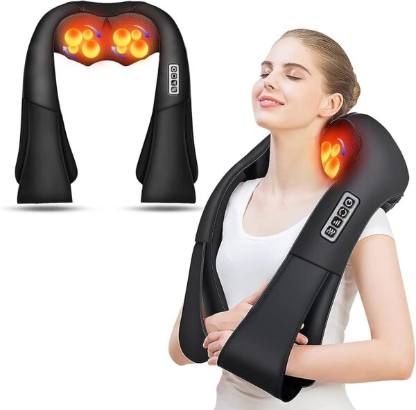 AERLANG Mothers Day Gifts Shiatsu Back and Neck Massager, Neck Massager Deep Tissue Kneading Massager Neck and Shoulder Massager with Heat, Mothers Day Mothers Day Gifts for Mom Wife((NOT Cordless) - Image 2