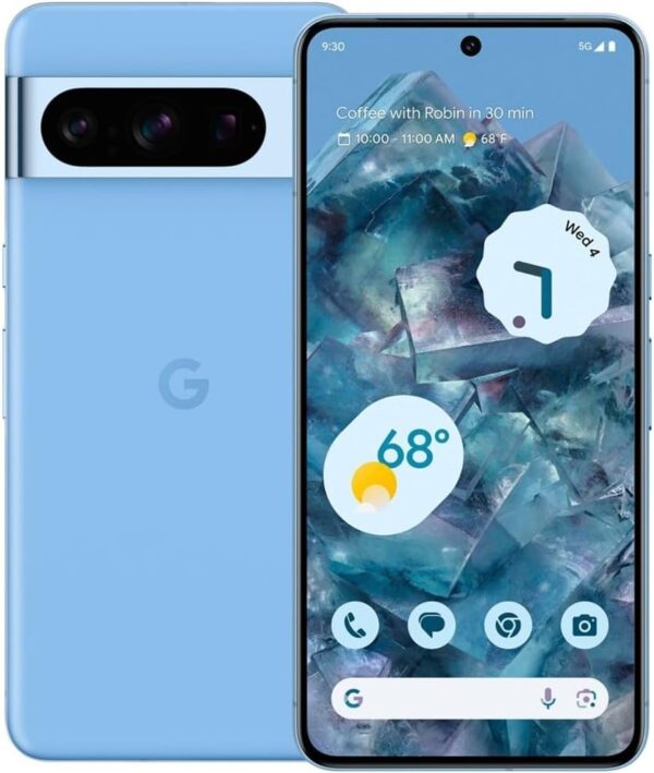 Google Pixel 8 Pro 5G (128GB, 12GB) 6.7", Nona-core, Android 14 (GSM + CDMA) 4G LTE Fully Unlocked (Verizon, T-Mobile, AT&T, Straight Talk) (w/Wireless Charger) (Bay) (Renewed) - Image 5