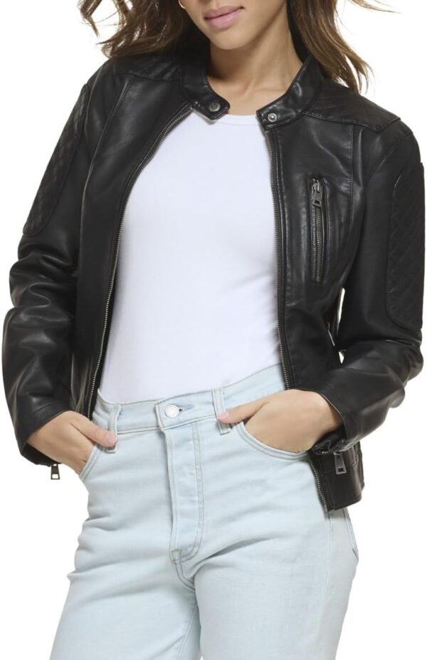 Levi's Women's Faux Leather Motocross Racer Jacket (Standard and Plus) - Image 2