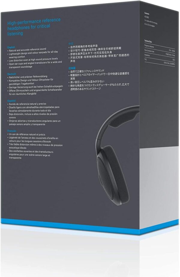 Sennheiser Consumer Audio HD 560 S Over-The-Ear Audiophile Headphones - Neutral Frequency Response, E.A.R. Technology for Wide Sound Field, Open-Back Earcups, Detachable Cable, (Black) (HD 560S) - Image 10