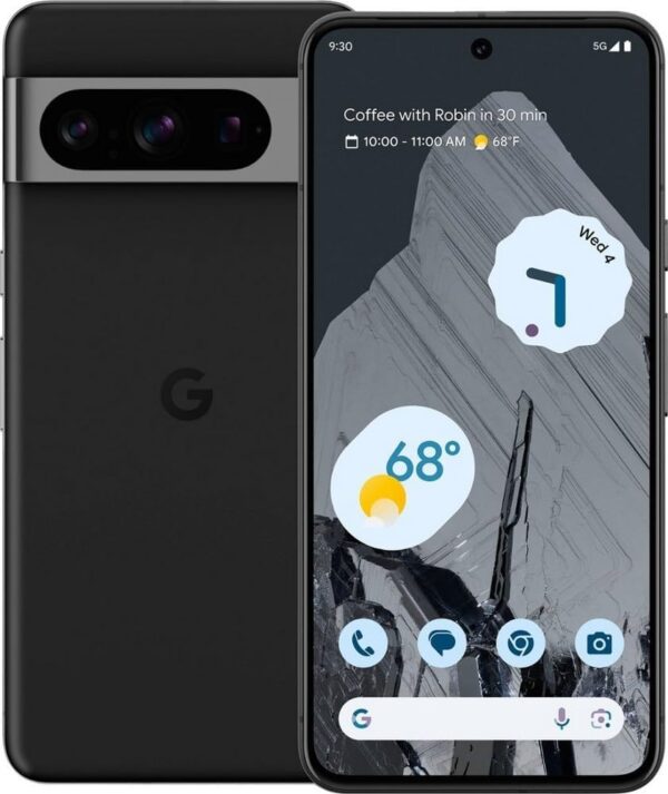 Google Pixel 8 Pro, Fully Unlocked | Black, 128 GB, 6.7 in Screen | Grade A+ (Renewed) - Image 2