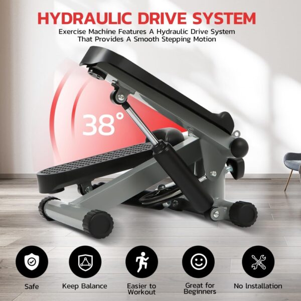 Mini Stepper Exercise Machine Stair Stepper with Resistance Band, Fitness Stepper for Home Use - Image 4