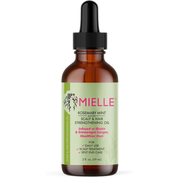 Mielle Organics Rosemary Mint Scalp & Hair Strengthening Oil for All Hair Types, 2 Ounce - Image 2