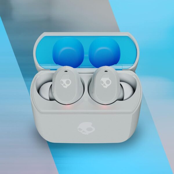 Skullcandy Mod In-Ear Wireless Earbuds, 34 Hr Battery, Microphone, Works with iPhone Android and Bluetooth Devices - Grey/Blue - Image 3