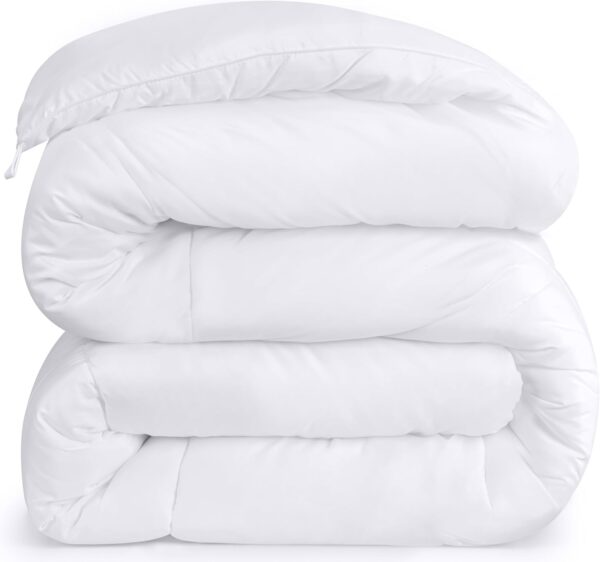 Utopia Bedding Down Alternative Comforter (Twin, White) - All Season Comforter - Plush Siliconized Fiberfill Duvet Insert - Box Stitched - Image 2