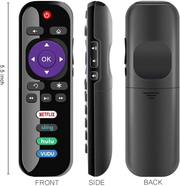 Gvirtue Universal Remote Control RC280 RC282 Replacement for TCL Roku TV Remote Control, for All TCL Roku Smart 4K UHD LED QLED TV with Netflix Sling Hulu Vudu Button - Image 8