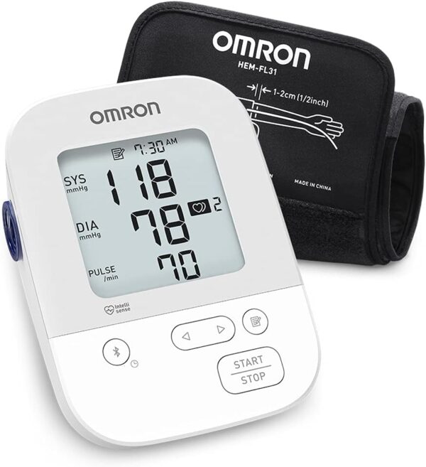 OMRON Silver Blood Pressure Monitor, Upper Arm Cuff, Digital Bluetooth Blood Pressure Machine, Stores Up to 80 Readings - Image 2