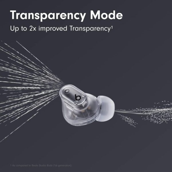 Beats Studio Buds + True Wireless Noise Cancelling Earbuds - Transparent (Renewed) - Image 4