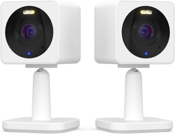 WYZE Cam OG Indoor/Outdoor 1080p WI-Fi Smart Home Security Camera with Color Night Vision, Built-in Spotlight, Motion Detection,2-Way Audio, Compatible with Alexa & Google Assistant,White (Pack of 2) - Image 2