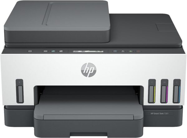 HP Smart -Tank 7301 Wireless All-in-One Cartridge-free Ink Printer, up to 2 years of ink included, mobile print, scan, copy, automatic document feeder (28B70A), Gray - Image 2