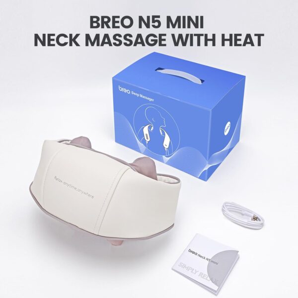 Breo N5 Mini Neck Massager with Heat, Electric Massager for Neck and Shoulder, Deep Massage at Home for Muscle Relaxation - Mothers Day Gifts - Image 9