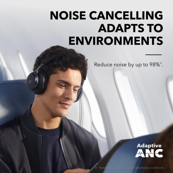 Space One Active Noise Cancelling Headphones by Anker - 40H Playtime, LDAC Hi-Res Audio, Bluetooth 5.3, Clear Calls - Image 4