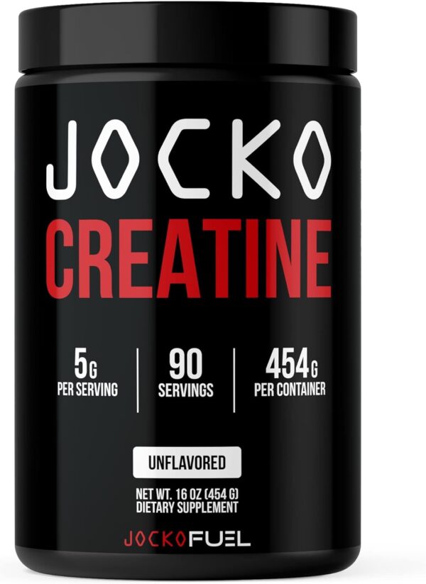 Jocko Fuel Creatine Monohydrate Powder - Creatine for Men & Women, Supplement for Athletic Performance & Muscle Health, 90 Servings 16 oz (Unflavored) - Image 2