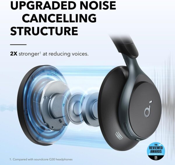 Space One Active Noise Cancelling Headphones by Anker - 40H Playtime, LDAC Hi-Res Audio, Bluetooth 5.3, Clear Calls - Image 3