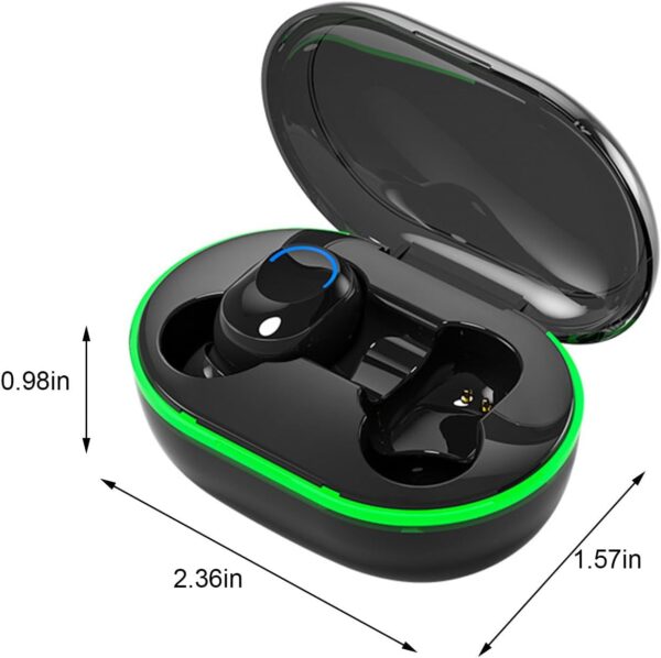 Wireless Earbuds Bluetooth 5.3 in Ear - Lightweight Mini Headphones Built in Microphone - IPX4 Waterproof Premium Sound Headset with Charging Case Black for Sport - Image 4